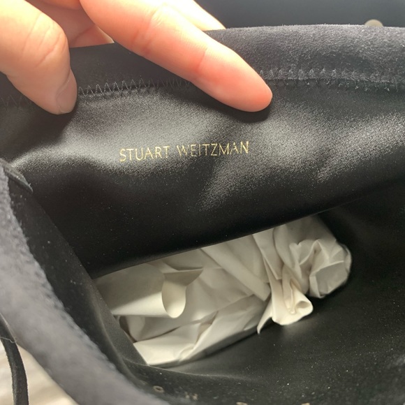 Stuart Weitzman Black Suede Lowland Over the Knee Boots - Picture 11 of 12